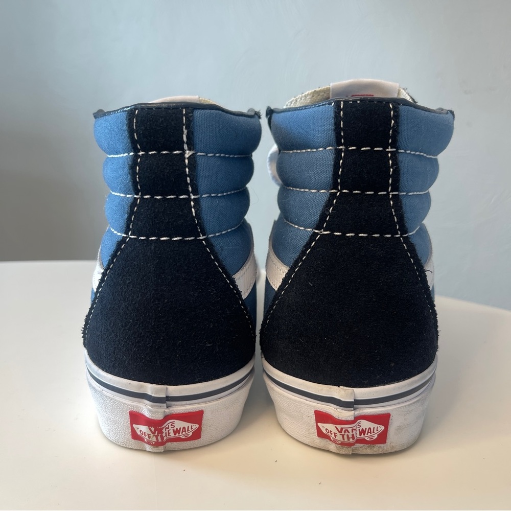Vans SK8 Hi Hightop Shoes Off the Wall - Blue Black Gray - Women's 8 Men’s 6.5 - Picture 2 of 8